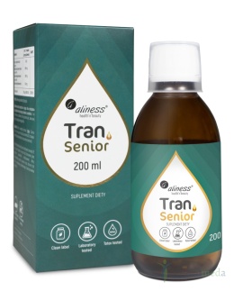 Aliness, Tran (olej z dorsza) SENIOR + D3 4000 IU, 200 ml