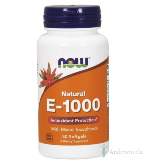 Witamina E - 1000IU - 50 kapsułek - NOW Foods