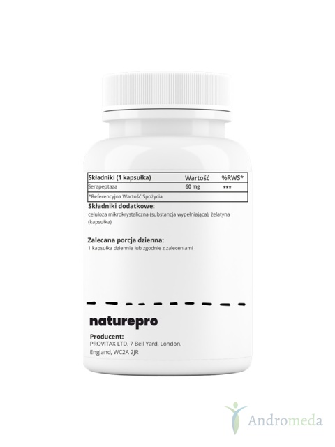 Serrapeptaza 120000 SPU 60 kapsułek NaturePro