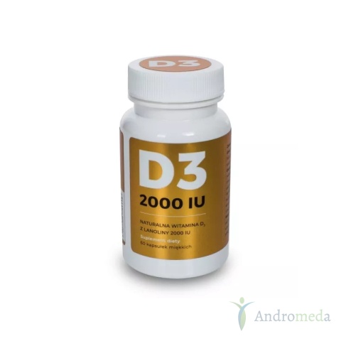 Witamina D3 2000 IU z lanoliny 60 kapsułek Visanto