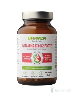 Witamina D3 + K2 Forte 60 kapsułek Biowen