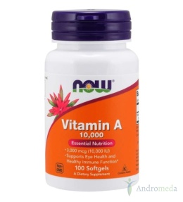 Witamina A - 10000IU - 100 kapsułek - NOW Foods