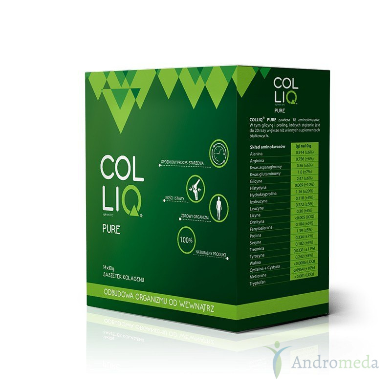 Colliq Pure naturalny kolagen wołowy 14 saszetek po 10g