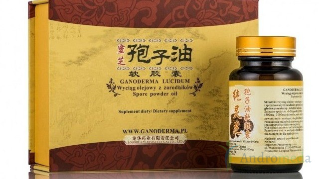 Ganoderma lucidum (Reishi) Wyciąg olejowy z zarodników 60 kapsułek 500 mg