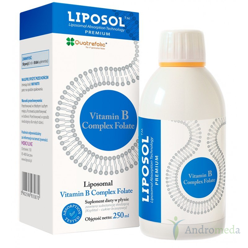 Liposol B Complex Folate 100%TM - 250 ml