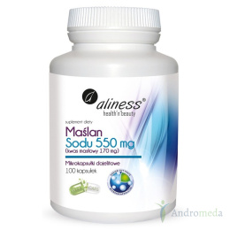 Maślan Sodu 550 mg (Kwas masłowy 170 mg) 100 kaps Alines