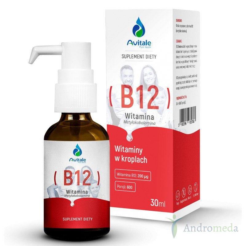 Witamina B12 Metylokobalamina 200 µg 30 ml Avitale