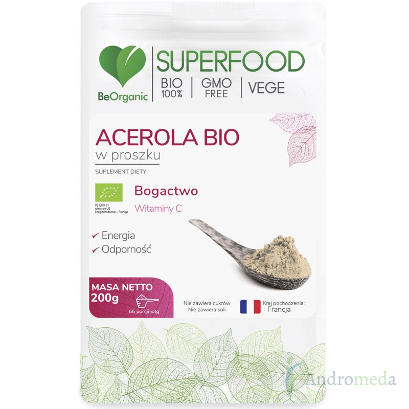 Acerola Bio w proszku 200g BeOrganic
