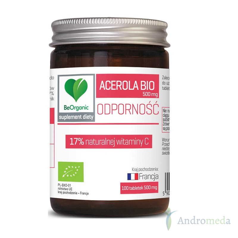 Acerola Bio 500mg 100 tabletek BeOrganic