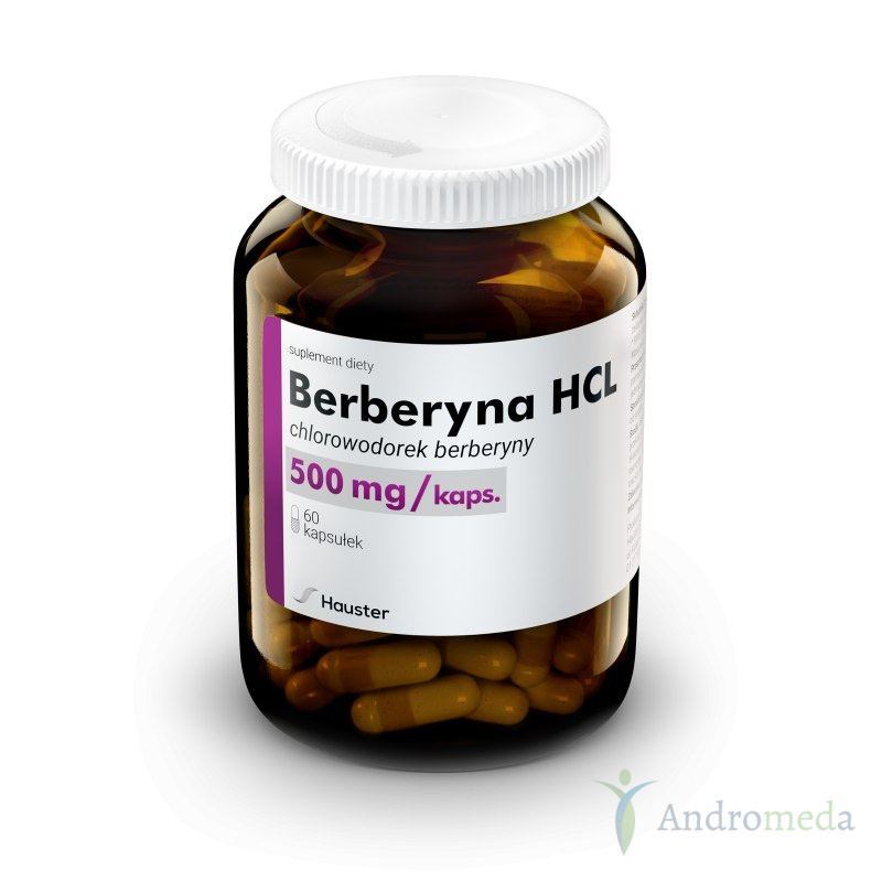 Berberyna HCL 500mg 60 kaps. Hauster
