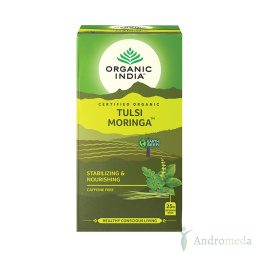 Herbata Tulsi Moringa 100% naturalna 25 saszetek