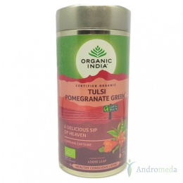 Herbata Tulsi Pomegranate Green tea 100% naturalna 100g