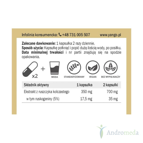 Ruszczyk kolczasty - 90 kapsułek