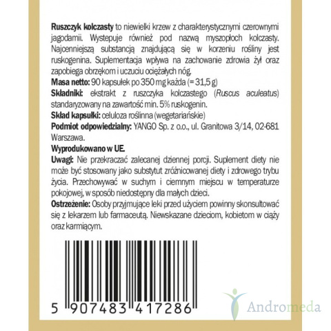 Ruszczyk kolczasty - 90 kapsułek