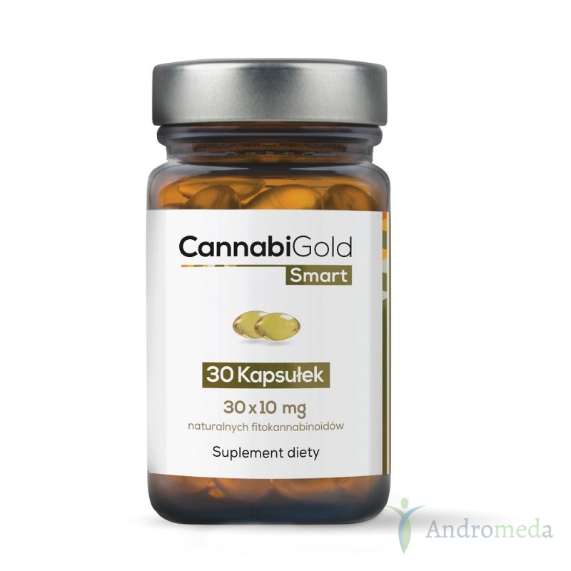 Olejek konopny CBD CannabiGold Smart 10 mg 30 kapsułek