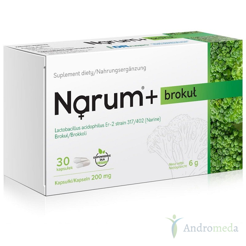 Narum+ Brokuł 200 mg, 30 kapsułek