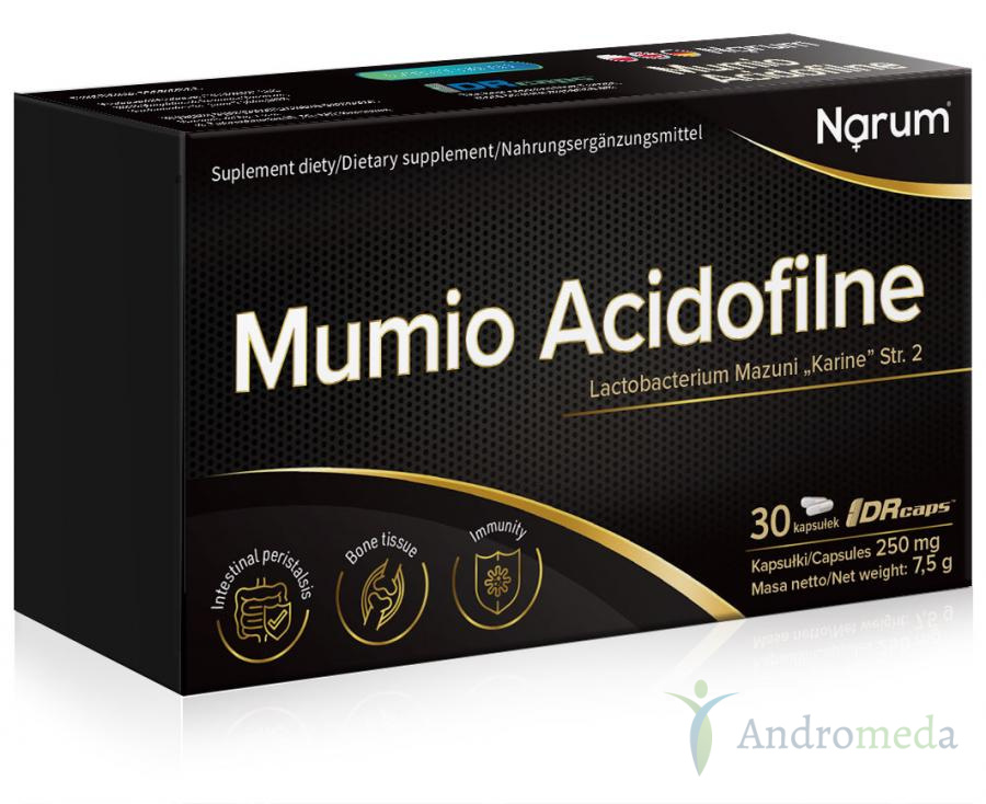 Narum Mumio Acidofilne 250 mg, 30 kapsułek