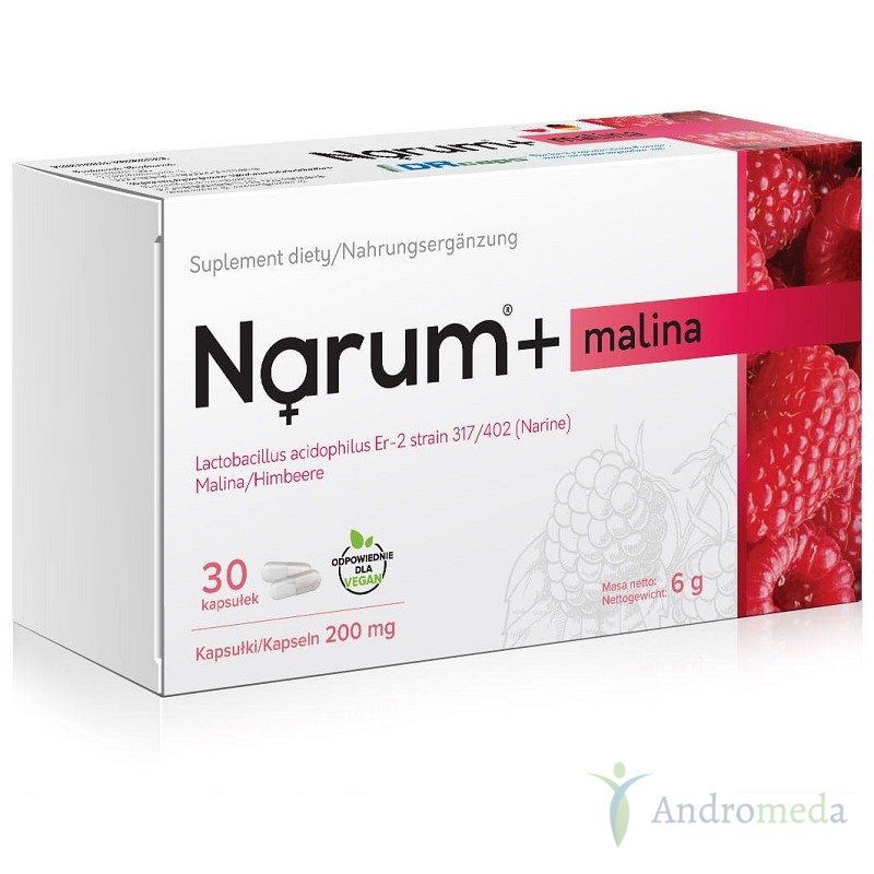 Narum+ Malina 200 mg 30 kaps