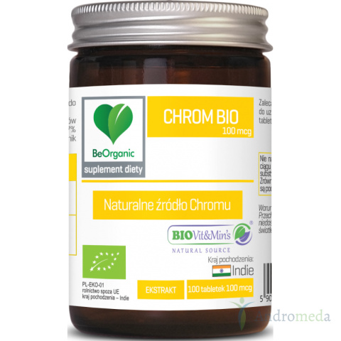 Chrom Bio 100mcg 100 tabletek BeOrganic
