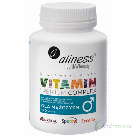 Vitamin premium complex dla mężczyzn 120 tabletek Aliness