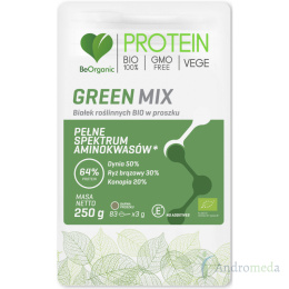 Green MIX białek roślinnych BIO w proszku 250g