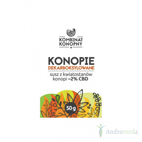 Konopie dekarboksylowane 50g – susz z kwiatostanów konopi ~4% CBD Kombinat Konopny