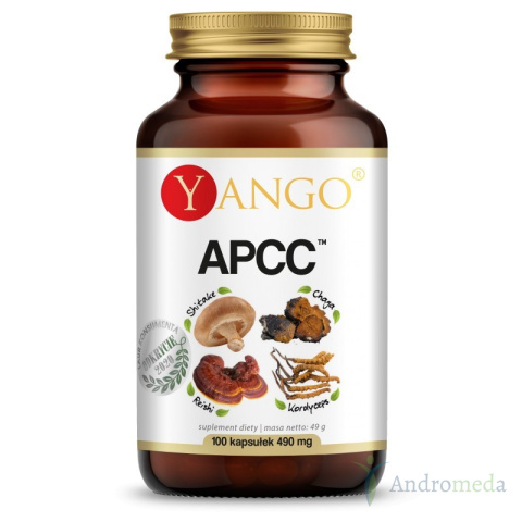 APCC 100 kapsułek Yango reishi, shitake, kordyceps, chaga Yango