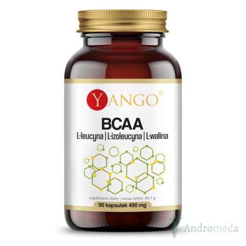 BCAA - L-leucyna, L-izoleucyna, L-walina - 90 kapsułek Yango
