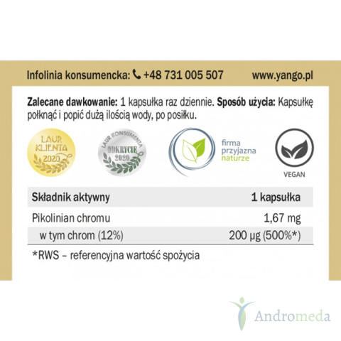 Chrom organiczny - 90 kapsułek Yango