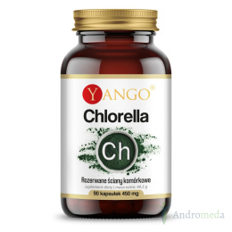 Chlorella - z rozerwanymi ścianami komórkowymi - 90 kapsułek Yango