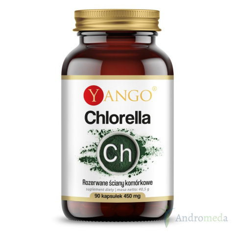 Chlorella - z rozerwanymi ścianami komórkowymi - 90 kapsułek Yango