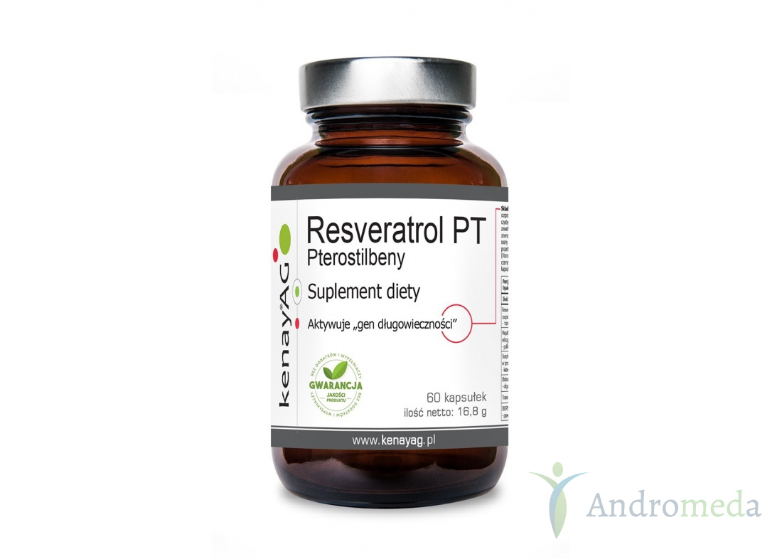 Pterostilbeny Resveratrol PT 60 kapsułek Kenay