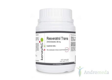 Zmikronizowany resveratrol 200 mg 300 kapsułki kenay
