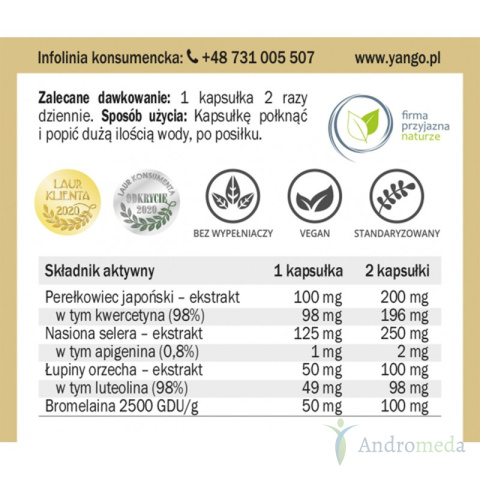 Kompleks flawonoidów 90 kapsułek Yango