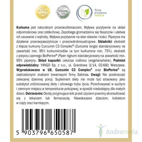 Kurkumina 95™ - 120 kapsułek Kurkumina 95™ - 120 kapsułek