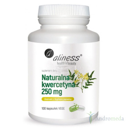 Kwercetyna naturalna 250 mg 100 kaps. Alines