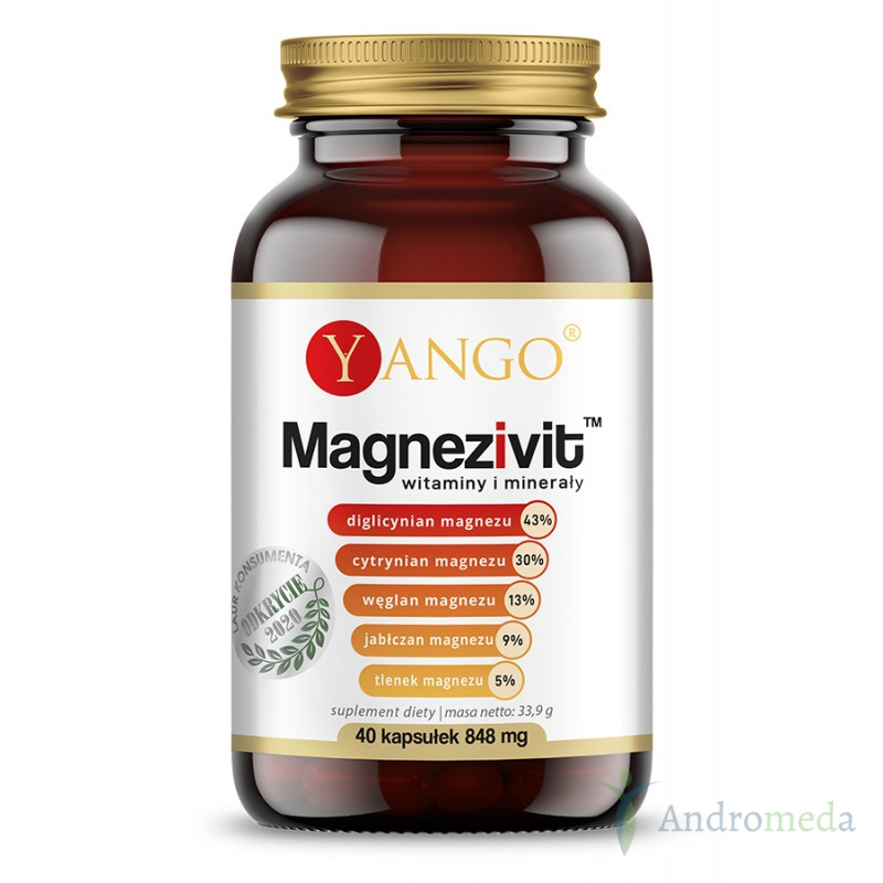 Magnezivit witaminy i minerały 40 kapsułek Yango