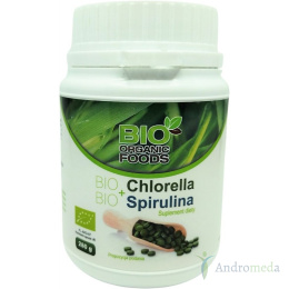Bio Chlorella + Bio Spirulina 280g (ok. 700 tabletek) Bio Organic Foods