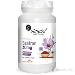 Szafran 30mg Safranal 2% Krocyna 10% - 90 tabletek Aliness