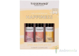 The Little Box of Happiness - Zestaw olejków eterycznych roll-on na lepsze samopoczucie (3 x 10 ml) Tisserand